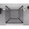 Mexen Exo-3S cabine de douche à 3 parois ouvrante 90 x 90 cm, transparent, noir - 819-090-090-70-00-3S