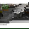 Mexen Matias évier en granit à 1,5 cuvette avec égouttoir 900 x 505 mm Noir/ Argent métallique, siphon Noir - 6502901505-73-B