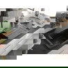 Mexen Andres évier en granit à 1,5 cuvette avec égouttoir 1000 x 500 mm Noir/ Argent métallique siphon Noir - 6515101510-73-B