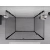 Mexen Exo-R 3S cabine de douche 3-faces battante 90 x 110 cm, transparent, noir - 819-090-110-70-00-3S