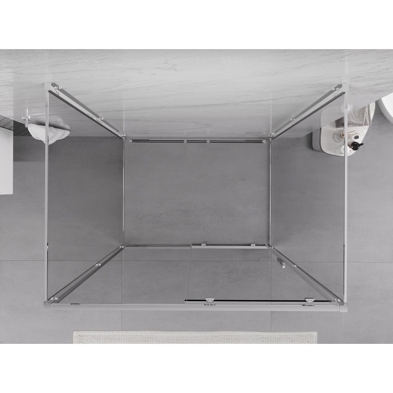 Mexen Exo-S 3S cabine de douche à 3 parois coulissantes 135 x 70 cm, transparent, chrome - 8151-135-070-01-00-3S