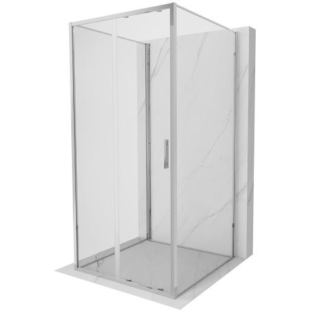 Mexen Exo-3S cabine de douche à 3 parois coulissante 95 x 95 cm, transparent, chromée - 8151-095-095-01-00-3S