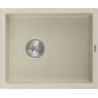 Mexen Pedro évier en granit 1 bac 560 x 460 mm, beige, siphon chromé - 6508561000-69