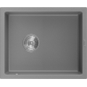Mexen Pedro évier de cuisine en granit 1 bac 560 x 460 mm, gris, siphon chromé - 6508561000-71