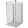 Mexen Exo-S 3S cabine de douche 3 parois coulissante 110 x 110 cm, transparent, chrome - 8151-110-110-01-00-3S
