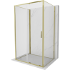 Mexen Exo-3S cabine de douche à 3 parois coulissante 95 x 70 cm, transparente, dorée - 8151-095-070-50-00-3S