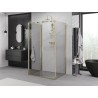 Mexen Exo-S 3S cabine de douche 3 parois coulissante 125 x 70 cm, transparent, dorée - 8151-125-070-50-00-3S