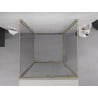 Mexen Exo-3S cabine de douche 3 parois coulissante 90 x 90 cm, transparent, or - 8151-090-090-50-00-3S