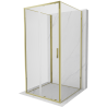 Mexen Exo-3S cabine de douche 3 parois coulissante 95 x 95 cm, transparent, dorée - 8151-095-095-50-00-3S