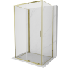 Mexen Exo-S 3S cabine de douche 3 parois coulissante 180 x 80 cm, transparent, dorée - 8151-180-080-50-00-3S