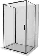Mexen Exo-S 3S Cabine de douche à 3 parois coulissantes 160 x 70 cm, transparent, noir - 8151-160-070-70-00-3S