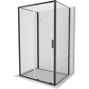 Mexen Exo-S 3S cabine de douche à 3 faces coulissante 100 x 85 cm, transparent, noir - 8151-100-085-70-00-3S