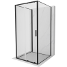 Mexen Exo-S 3S cabine de douche à 3 faces coulissante 90 x 90 cm, transparent, noir - 8151-090-090-70-00-3S