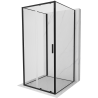 Mexen Exo-3S cabine de douche à 3 parois coulissante 95 x 95 cm, transparent, noir - 8151-095-095-70-00-3S