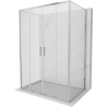 Mexen Exo-3S cabine de douche coulissante à 3 murs 160 x 70 cm, transparent, chrome - 8152-160-070-01-00-3S