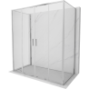 Mexen Exo-S Duo 3S cabine de douche 3 murs coulissante 190 x 70 cm, transparent, chrome - 8152-190-070-01-00-3S