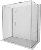 Mexen Exo-S Duo 3S cabine de douche 3 murs coulissante 190 x 70 cm, transparent, chrome - 8152-190-070-01-00-3S