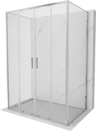 Mexen Exo-S Duo 3S cabine de douche à 3 côtés coulissante 150 x 80 cm, transparent, chrome - 8152-150-080-01-00-3S