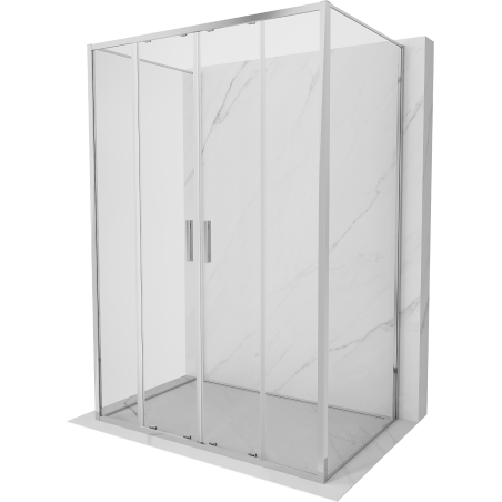 Mexen Exo-3S cabine de douche à 3 parois coulissante 160 x 90 cm, transparent, chrome - 8152-160-090-01-00-3S