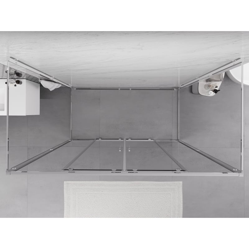 Mexen Exo-3S cabine de douche à 3 parois coulissantes 180 x 95 cm, transparent, chrome - 8152-180-095-01-00-3S