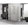 Mexen Exo-3S cabine de douche à trois parois coulissante 150 x 75 cm, transparent, or - 8152-150-075-50-00-3S