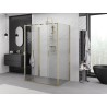 Mexen Exo-S Duo 3S cabine de douche coulissante à 3 parois 160 x 85 cm, transparent, dorée - 8152-160-085-50-00-3S