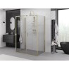 Mexen Exo-S Duo 3S cabine de douche à 3 parois coulissantes 160 x 90 cm, transparent, dorée - 8152-160-090-50-00-3S