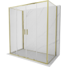 Mexen Exo-S Duo 3S cabine de douche à 3 parois coulissantes 170 x 90 cm, transparent, or - 8152-170-090-50-00-3S