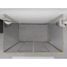 Mexen Exo-S Duo 3S cabine de douche à 3 parois coulissante 130 x 100 cm, transparent, or - 8152-130-100-50-00-3S
