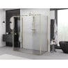 Mexen Exo-3S cabine de douche 3 parois coulissante 190 x 100 cm, transparent, dorée - 8152-190-100-50-00-3S
