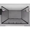 Mexen Exo-3S cabine de douche à trois parois coulissante 140 x 85 cm, transparent, noir - 8152-140-085-70-00-3S