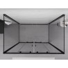 Mexen Exo-S Duo 3S cabine de douche 3-parois coulissante 160 x 85 cm, transparente, noire - 8152-160-085-70-00-3S