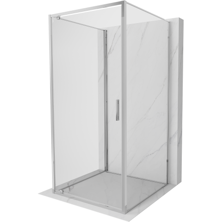 Mexen Exo-3S cabine de douche à 3 parois pivotante 70 x 70 cm, transparent, chrome - 8181-070-070-01-00-3S