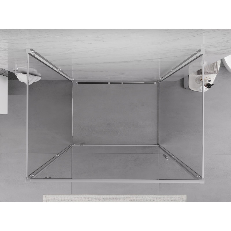 Mexen Exo-BR 3S cabine de douche 3 parois pivotante 75 x 70 cm, transparent, chrome - 8181-075-070-01-00-3S