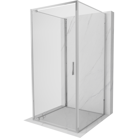 Mexen Exo-BR 3S cabine de douche à 3 parois pivotante 75 x 75 cm, transparent, chrome - 8181-075-075-01-00-3S