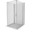 Mexen Exo-BR 3S cabine de douche 3 parois à charnières 80 x 80 cm, transparent, chromé - 8181-080-080-01-00-3S