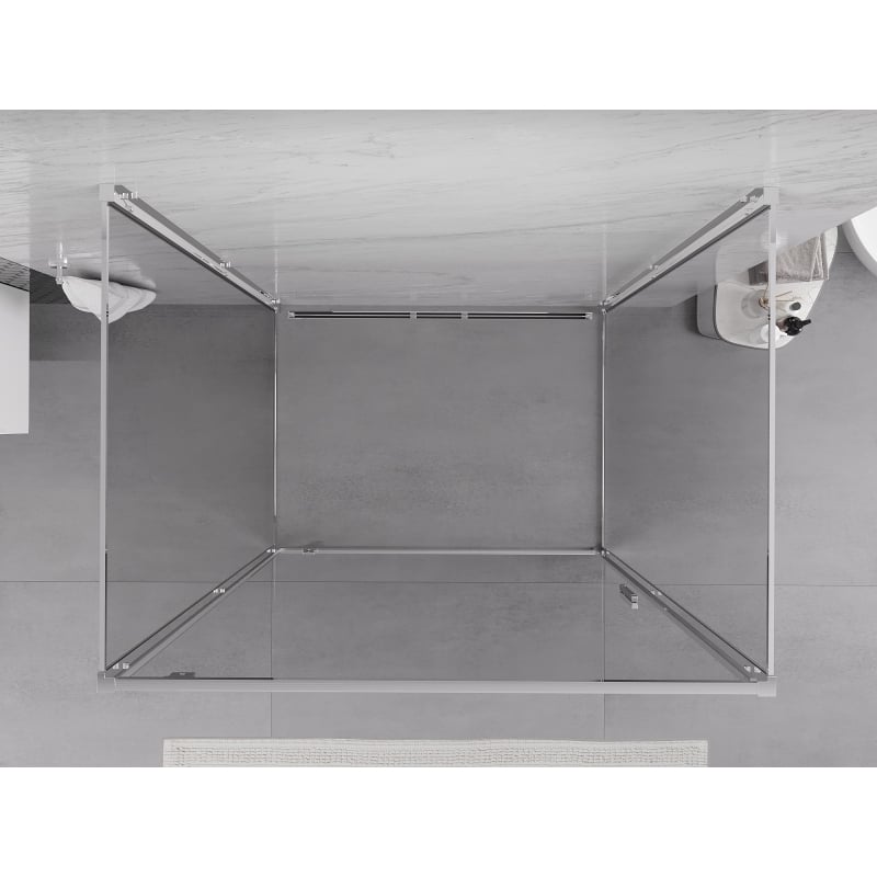 Mexen Exo-3S cabine de douche pliable à 3 parois 85 x 80 cm, transparent, chrome - 8181-085-080-01-00-3S