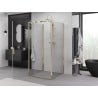 Mexen Exo-3S cabine de douche à 3 parois battante 70 x 70 cm, transparent, or - 8181-070-070-50-00-3S
