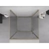 Mexen Exo-3S cabine de douche à 3 murs pivotants 80 x 80 cm, transparente, or - 8181-080-080-50-00-3S