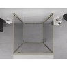 Mexen Exo-BR 3S cabine de douche 3 parois pivotante 90 x 90 cm, transparent, doré - 8181-090-090-50-00-3S