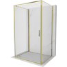 Mexen Exo-BR 3S cabine de douche 3 parois pivotante 100 x 110 cm, transparente, dorée - 8181-100-110-50-00-3S