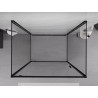 Mexen Exo-BR 3S cabine de douche 3 parois battante 80 x 75 cm, transparente, noire - 8181-080-075-70-00-3S