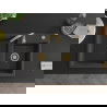 Mexen Tomas évier en granit à 2 bacs 800 x 500 mm, noir moucheté, siphon doré - 6516802000-76-G
