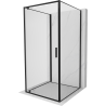 Mexen Exo-BR 3S cabine de douche pliable à 3 parois 100 x 100 cm, transparent, noir - 8181-100-100-70-00-3S