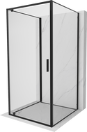 Mexen Exo-BR 3S cabine de douche pliable à 3 parois 100 x 100 cm, transparent, noir - 8181-100-100-70-00-3S