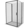 Mexen Exo-3S cabine de douche à 3 parois pivotante 90 x 120 cm, transparent, noir - 8181-090-120-70-00-3S