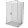Mexen Exo-BR Duo 3S cabine de douche 3 côtés pivotante 100 x 75 cm, transparent, chrome - 8182-100-075-01-00-3S