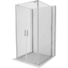 Mexen Exo-3S cabine de douche à 3 parois avec porte battante 80 x 80 cm, transparent, chromé - 8182-080-080-01-00-3S