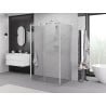 Mexen Exo-3S cabine de douche 3 murs pivotante 100 x 80 cm, transparent, chrome - 8182-100-080-01-00-3S