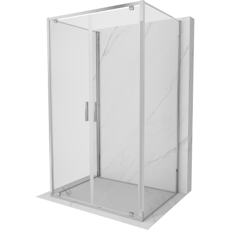 Mexen Exo-3S cabine de douche 3 parois pivotante 110 x 85 cm, transparent, chrome - 8182-110-085-01-00-3S